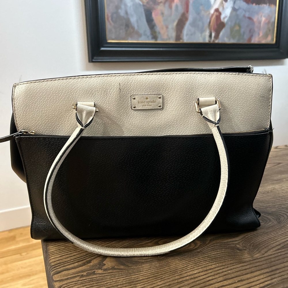 Kate Spade Black and Cream Tote Bag
